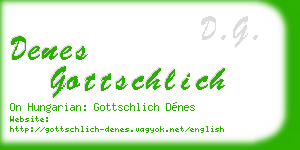 denes gottschlich business card